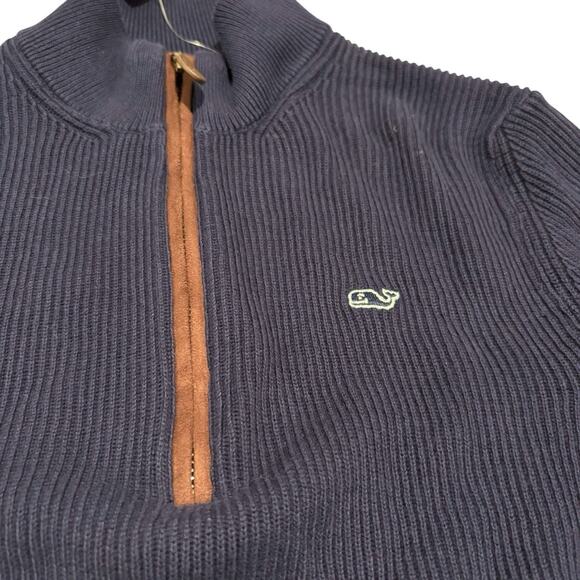 Vineyard Vines Boys Classic 1/4 Zip Fisherman’s rib Sweater NEW size medium - Picture 5 of 6